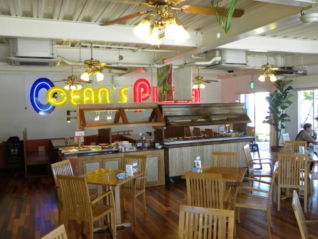 Interior of Oceans Pizza Restaurant