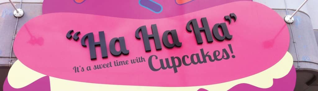 Ha Ha Ha Cupcakes Sign