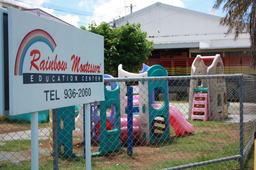 Rainbow Montessori School Building and Play Area