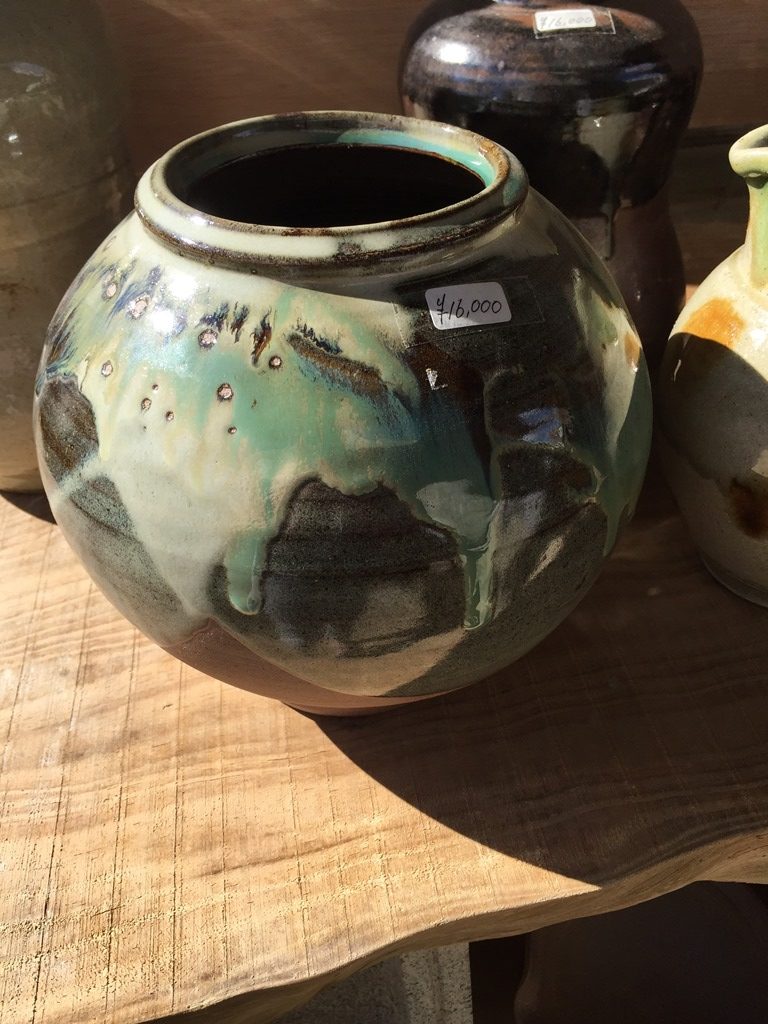 Vases for sale at Yomitan Pottery Village