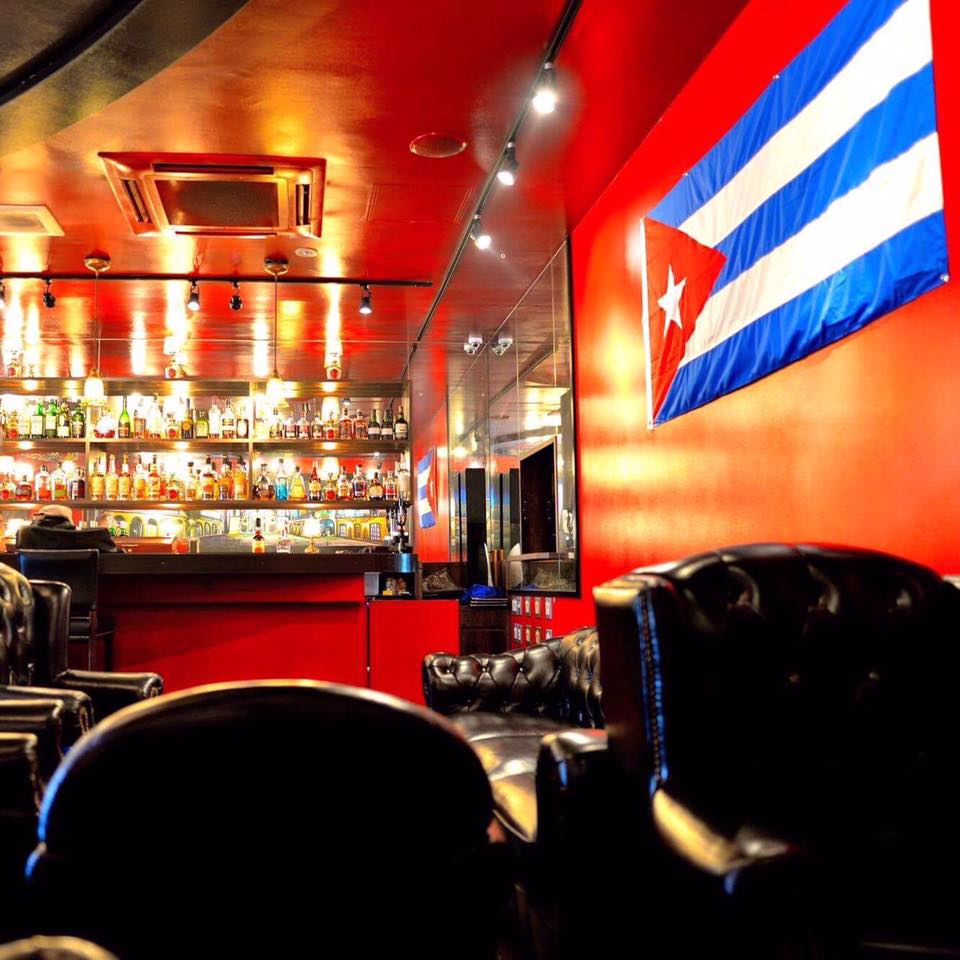 Cuban flag in Havana Cigar Bar