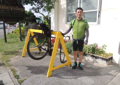 Bikestand and Cyclist