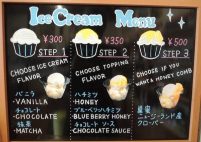 Yoho Ice Cream Menu