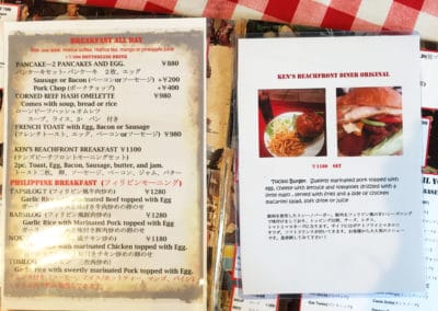 Ken's Beach Front Cafe Menu