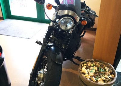 Motorbike at Ken's Beach Front Cafe