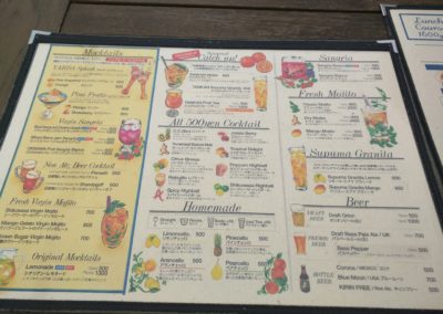 Posillipo Menu