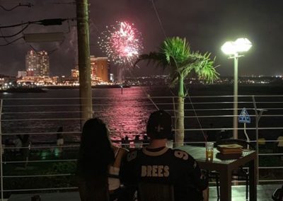 View of American Village & Fireworks