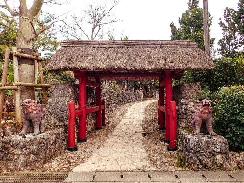 Traditional gate leading to further buildings