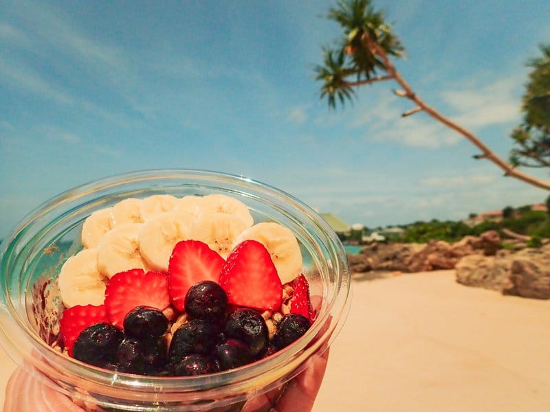 Açai bowl with granola and fruit