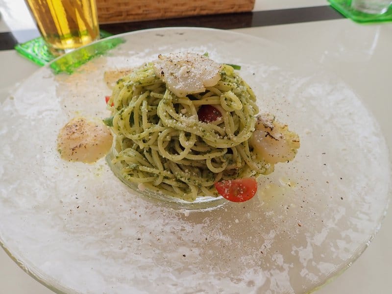 Cold Scallop Genovese Pasta