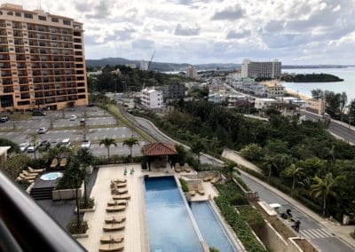 View of swimming pool from room at Kafuu