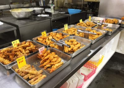 Selection of fresh tempura