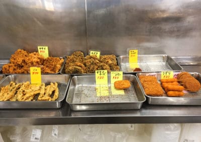 Selection of fresh tempura