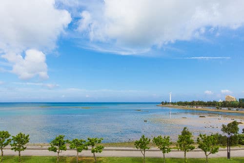 View from PCS temporary lodging in Okinawa of East China Sea