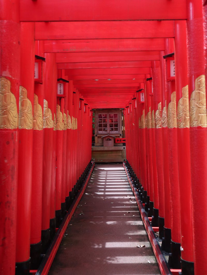 Inside of torii gate walkway