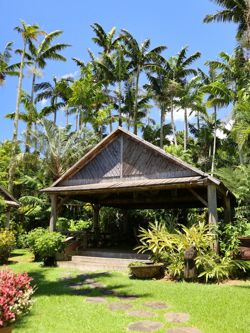 Shaded seating area