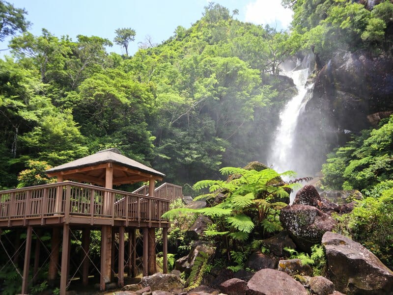 Waterfall and viewing platform